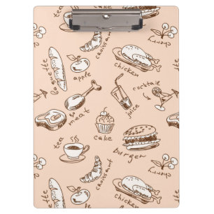 Porte-bloc Motif avec la nourriture