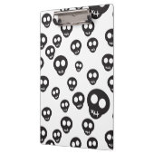 Porte-bloc Motif avec les crânes noirs sur le blanc (Gauche)