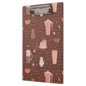 Porte-bloc Motif avec les éléments relatifs de café (Gauche)