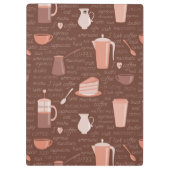 Porte-bloc Motif avec les éléments relatifs de café (Dos)