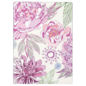 Porte-bloc Motif avec les fleurs roses (Dos)