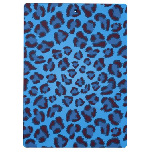 Porte-bloc motif bleu de texture de léopard (Dos)