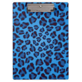 Porte-bloc motif bleu de texture de léopard (Devant)