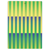 Porte-bloc Motif bleu jaune vert rayé (Dos)