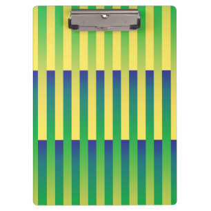 Porte-bloc Motif bleu jaune vert rayé