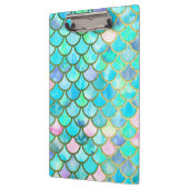 Porte-bloc Motif bleu turquoise d'échelles de sirène (Gauche)