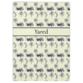 Porte-bloc Motif botanique du Nil, coutume (Dos)