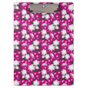 Porte-bloc Motif botanique floral blanc élégant