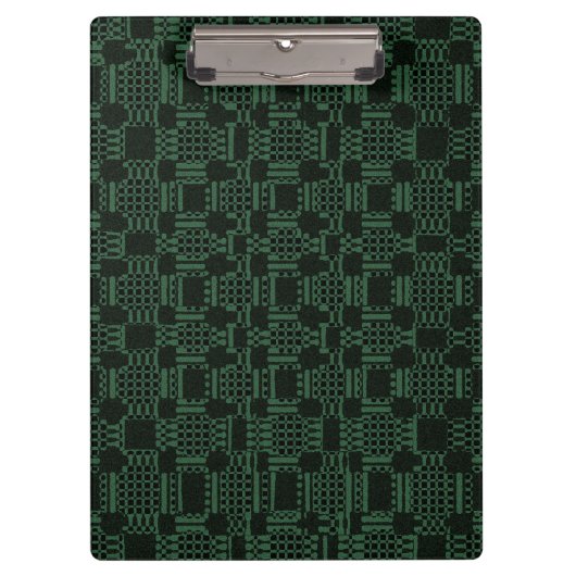 Porte-bloc Motif carré texturé vert (Devant)