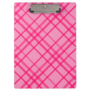 Porte-bloc Motif carreaux à lignes de grille rose sur rose