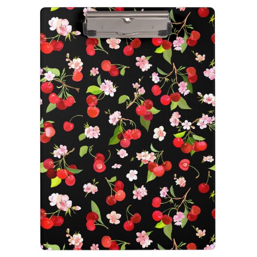 Porte-bloc Motif cerise 2 (Devant)