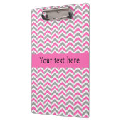 Porte-bloc Motif chaud rose et gris Chevron (Gauche)