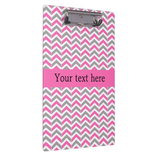 Porte-bloc Motif chaud rose et gris Chevron (Swatch)