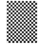 Porte-bloc Motif chèque noir et blanc (Dos)