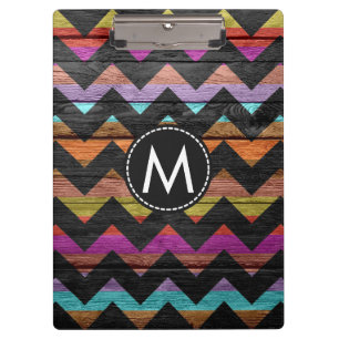 Porte-bloc Motif Chevron en bois peint #2