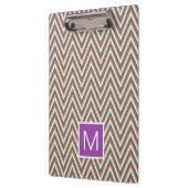 Porte-bloc Motif Chevron Rétro Monogramme Cool (Gauche)