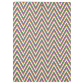 Porte-bloc Motif Chevron Rétro Monogramme Cool (Dos)