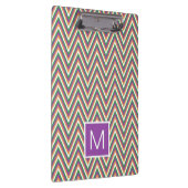 Porte-bloc Motif Chevron Rétro Monogramme Cool (Swatch)