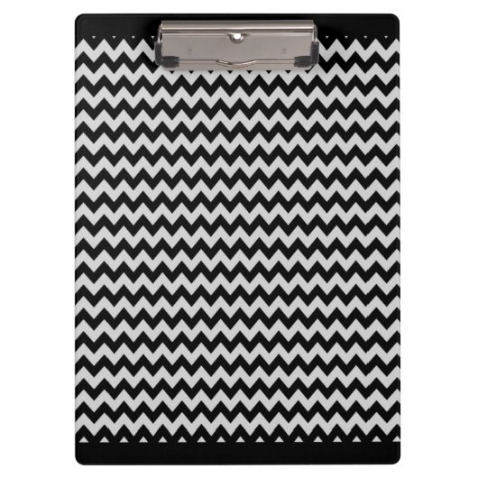 Porte-bloc Motif Chevron Zigzag noir et blanc (Devant)