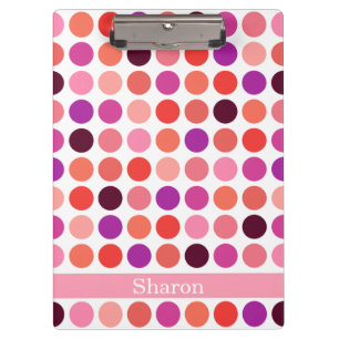 Porte-bloc Motif chic et coloré à pois monogramme