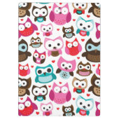 Porte-bloc motif coloré de hibou (Dos)