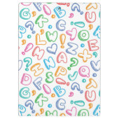 Porte-bloc motif d'alphabet (Dos)