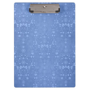 Porte-bloc Motif Damassé Fantaisie Bleu Pervenche