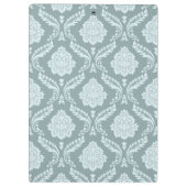 Porte-bloc Motif damassé rococo canard bleu sarcelle (Dos)