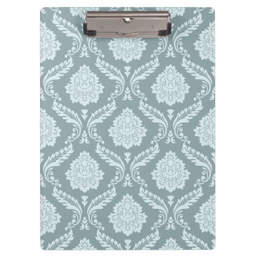 Porte-bloc Motif damassé rococo canard bleu sarcelle (Devant)