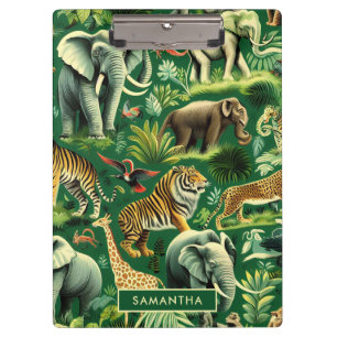 Porte-bloc Motif d'animaux de la jungle vintage