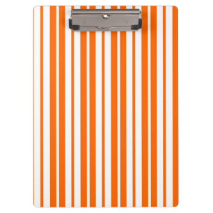 Porte-bloc Motif de bandes verticales blanches orange