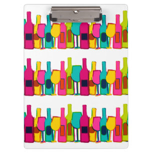 Porte-bloc Motif de bouteilles de vin colorées mignonnes