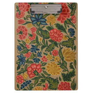 Porte-bloc Motif de broderie florale au crewel vintage