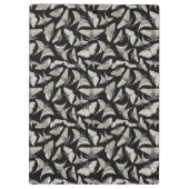 Porte-bloc Motif de bug de papillon de teigne noir beige mono (Dos)