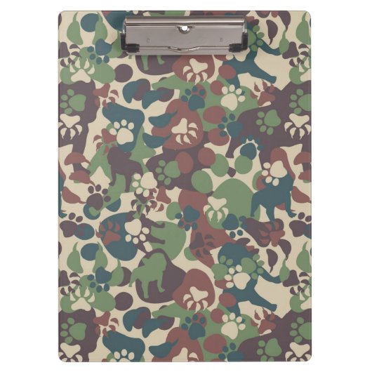 Porte-bloc Motif de camouflage de chien (Devant)