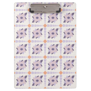 Porte-bloc Motif de carreau décoratif pastel violet