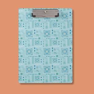 Porte-bloc Motif de carte bleue et Turquoise