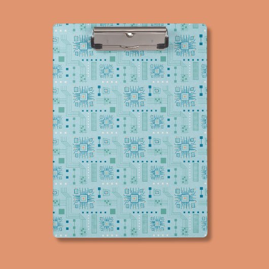 Porte-bloc Motif de carte bleue et Turquoise