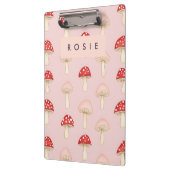 Porte-bloc Motif de champignon rose vif (Gauche)