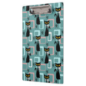 Porte-bloc Motif de chat noir du milieu du siècle (Gauche)