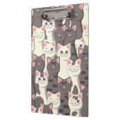 Porte-bloc Motif de chats blancs et gris (Gauche)