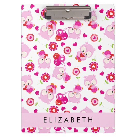 Porte-bloc Motif De Chouettes, Chouettes Mignonnes, Chouettes (Devant)