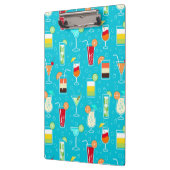Porte-bloc Motif de cocktail sur l'arrière - plan turquoise (Gauche)