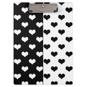 Porte-bloc Motif de coeur d'amour noir blanc