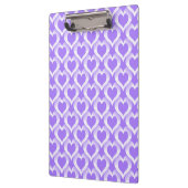 Porte-bloc Motif de cœurs blancs violets (Gauche)