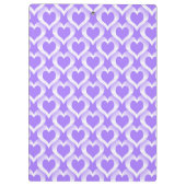 Porte-bloc Motif de cœurs blancs violets (Dos)