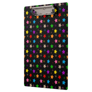 Porte-bloc Motif de conception d'étoiles colorées noir