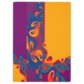 Porte-bloc Motif de conception graphique - violet orange + vo (Dos)
