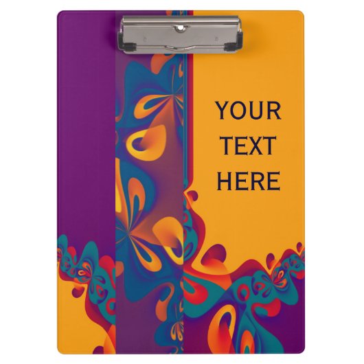 Porte-bloc Motif de conception graphique - violet orange + vo (Devant)