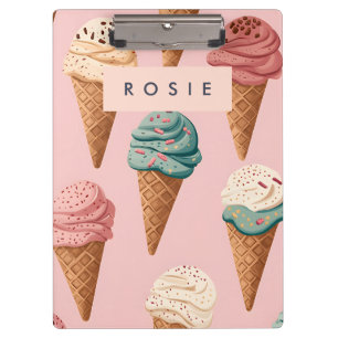 Porte-bloc Motif de cône de crème glacée Vintage rétro person